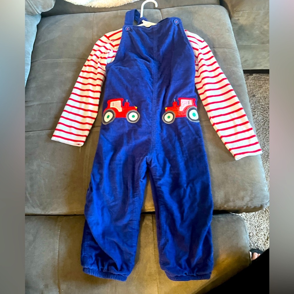 Baby boden tractor dungarees 2-3 nwot